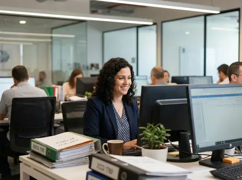 נציגת גבייה ומזכירה במשרד בפתח תקווה