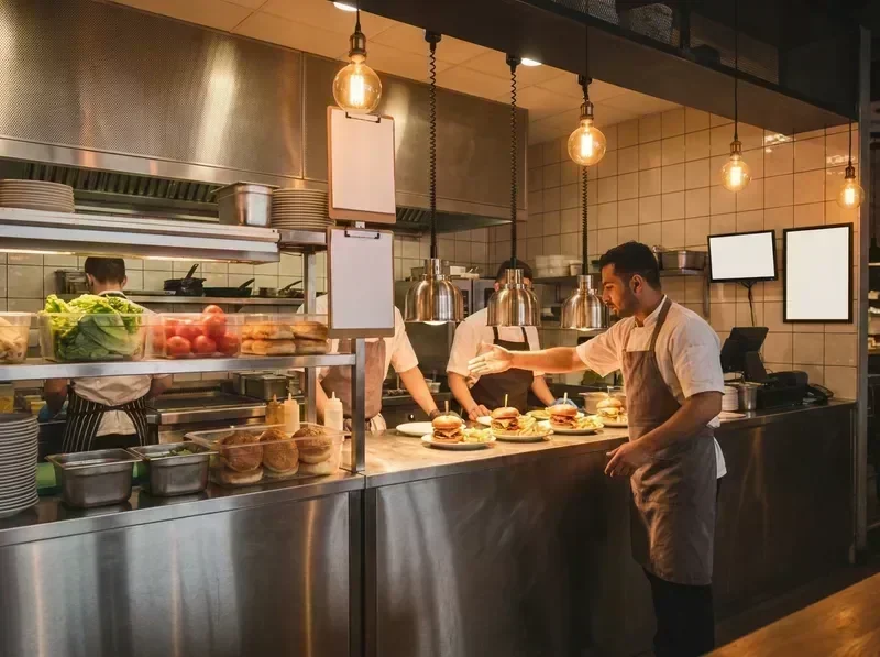 אחראי הוצאת מנות במסעדת המבורגרים ברעננה